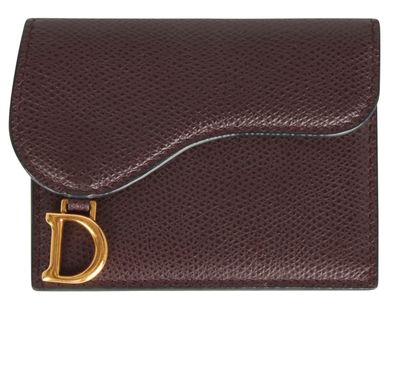 Christian Dior Saddle Card Holder, front view